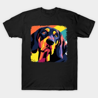 Black and Tan Coonhound Pop Art - Dog Lover Gifts T-Shirt